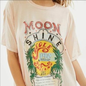 UO Project Social T T-Shirt Dress Moonshine Peach